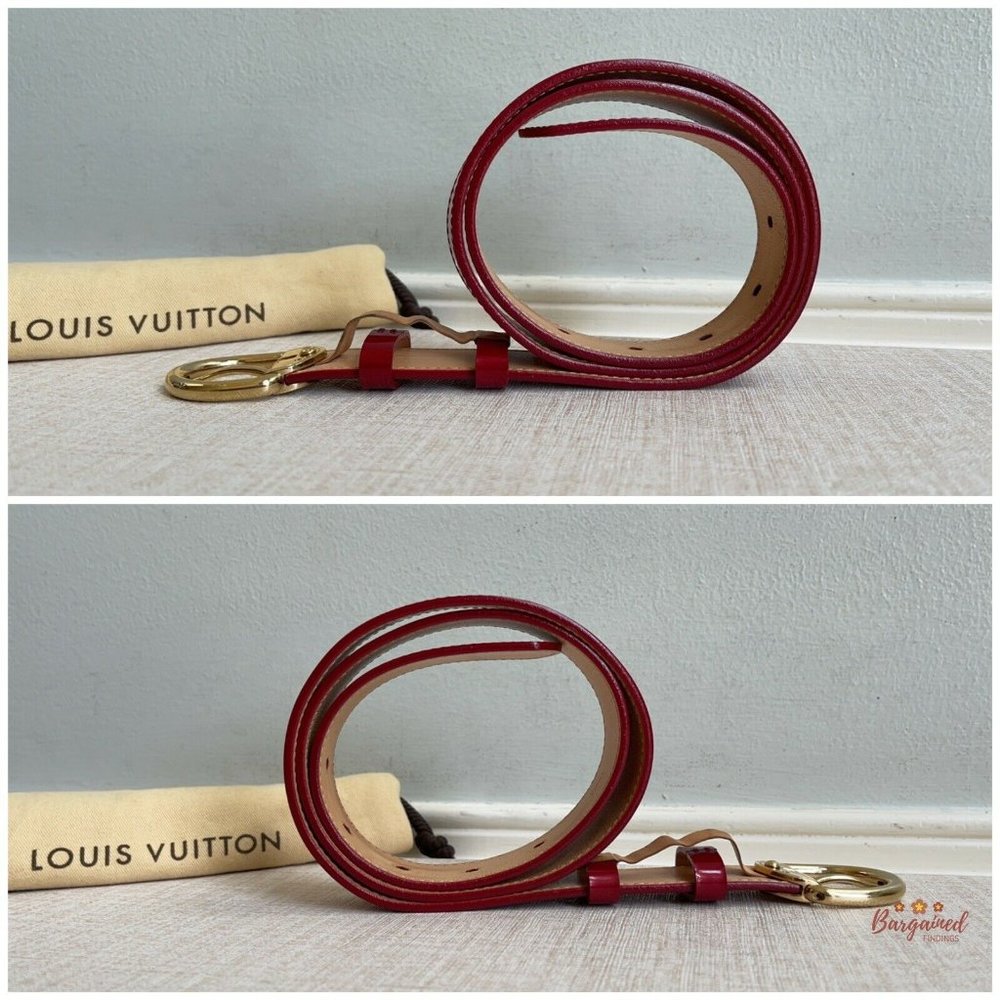Authentic Louis Vuitton Pomme D'Amour Monogram Vernis LV Frame Belt Size 80/32 - Picture 12 of 13